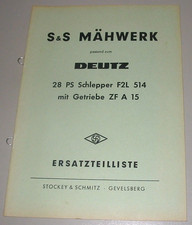 Ersatzteilliste S & S Mähwerk