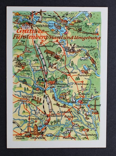 Postkarte landkarte - ak,
