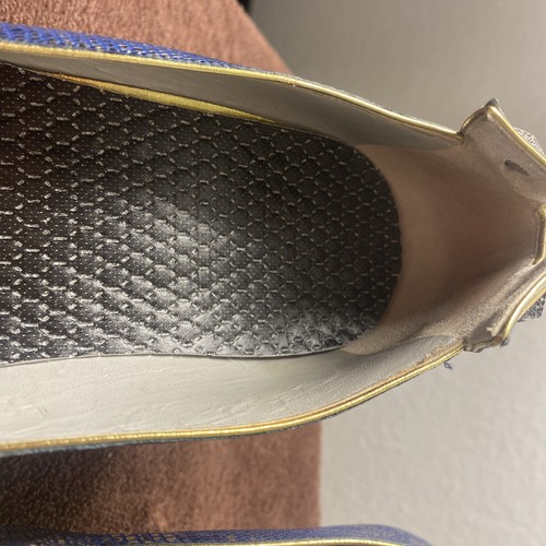 Designer pumps aus blauem - aus,