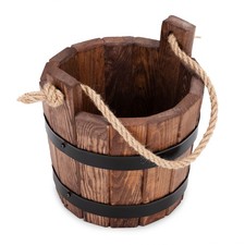 Holzeimer Blumentopf