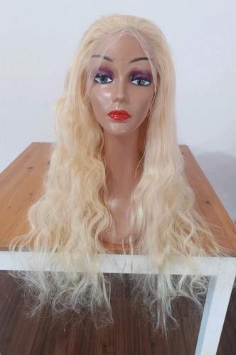 Blonde echthaarperücke mit - echthaarperücke,