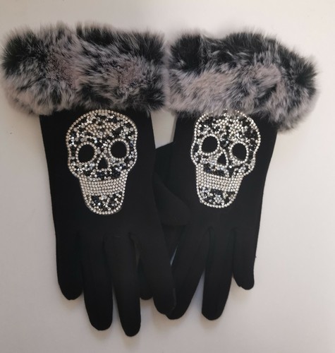 Totenkopf glitzer damen winter - glitzer,