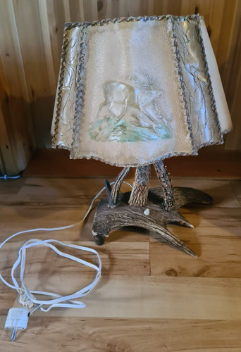 Geweih tischlampe mit - geweih-tischlampe,
