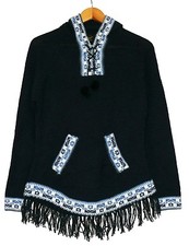 Fransen Pullover,Dunkel Blau