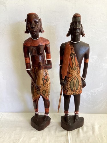 Afrikanische holzfiguren paar - holzfiguren,