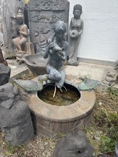 Sehr großer Brunnen Frau mit Krugzwei Enten H142cm D145cm ca. 350kg