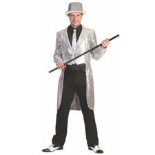 Frack silber 20er Jahre Kostüm für Herren Gr. 48-50 Revue Charleston Fasching