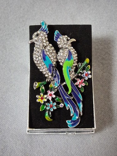 Schmuck brosche emaille strass - schmuck,