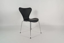 Fritz Hansen 3107 Serie 7 Schwarz Leder  Arne Jacobsen