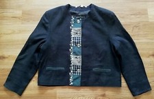 Trachten Wiesn Blazer Leinen Jacke Berwin & Wolff schwarz grün Gr. 401