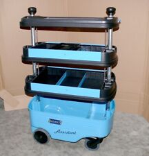 HAZET Assistent Premium Werkzeug Werkstatt wagen absenkbar Räder 4 Fach Türkis,