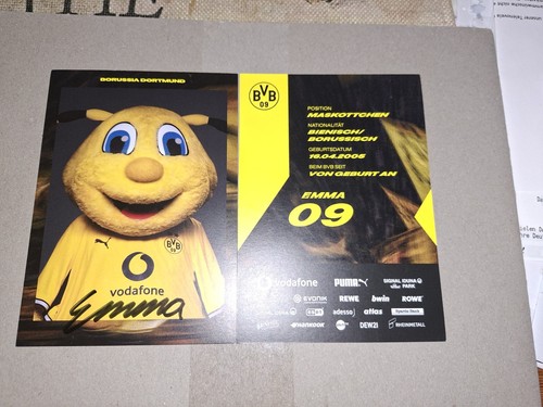 Autogrammkarte maskottchen - autogrammkarte,