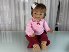 Künstlerpuppe Puppe Evelyn Leman Vinyl Puppe 63 cm. Top Zustand   