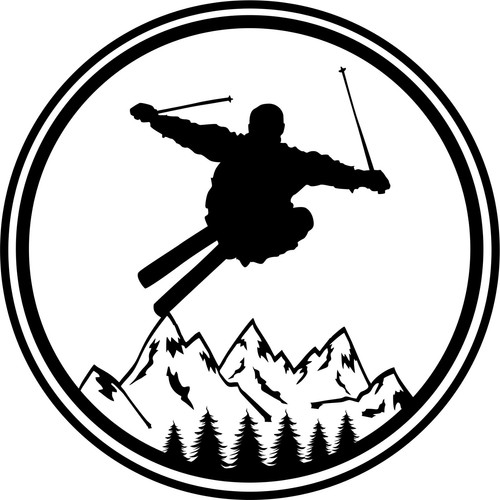 Autoaufkleber skiing ski - skiing, 021