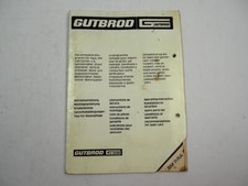 Gutbrod BM71RA Balkenmäher Betriebsanleitung Montage Ersatzteilliste