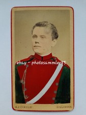 CdV Dillingen Portrait  Soldat Offizier Garde Ulan Husar Reiter koloriert Bayern