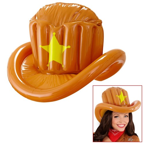 Aufblasbarer cowboyhut - aufblasbarer,