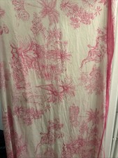 Großes Tuch Stola Weiß Pink