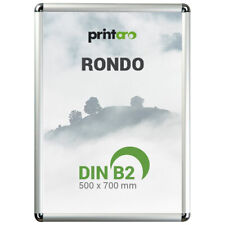 DIN B2  50x70 cm Alu-Klapprahmen Plakatrahmen Wechselrahmen Modell Rondo