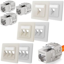 Cat7 Netzwerkdose CAT 7 Unterputz Datendose Anschlussdose LAN Keystone cat6a