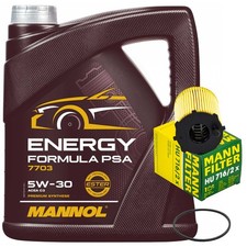 Motoröl Set Mannol 5W-30 4 Liter + Ölfilter für Citroën C4 Picasso ll C4 Coupe
