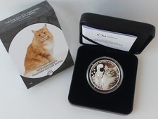 TSCHECHIEN SILBER MÜNZE COIN PP PROOF 2024 - KATZEN-RASSEN - MAINE COON -
