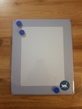 MAGNETTAFEL Wandtafel Memoboard Pinnwand Mittel Kinder Blau 3 Magnete 28x35cm