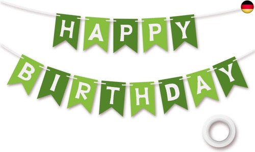 Happy birthday girlande grün - girlande,,