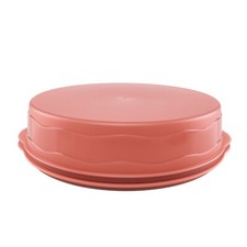 Tupperware Junge Welle Kuchenform rund Altrosa Kuchen Form Tortenbehälter Torty