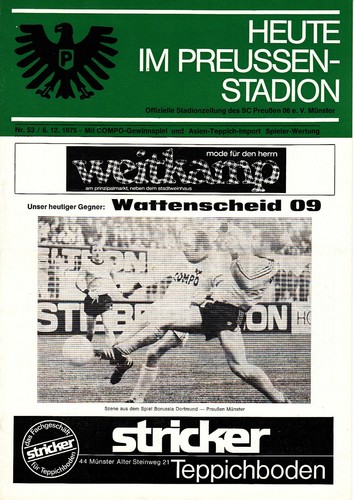 Liga nord 12 75 - 06.12.75, preußen