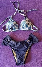 Neu!Marken Bikini Badeanzug Blau RIO Made in Brasil M 80/B Hallo⚠️s.Maß!
