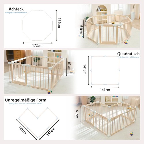 Laufgitter baby aus holz - laufgitter,