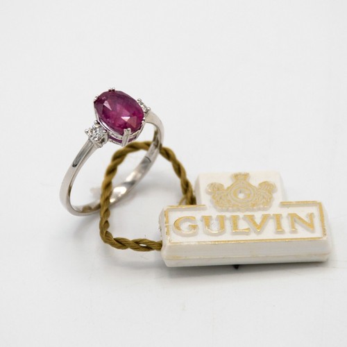Ring weißgold 750 rubin - 750,