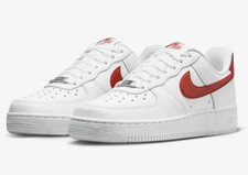 Nike Air Force 1 AF1 '07 UK 6 Turnschuhe weiß & rostorange brandneu in Verpackung alle Größen