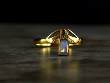 Ring Gold 333 Opal weiß 17,4