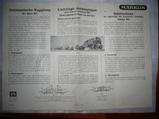 Märklin Anleitung Automatische Kupplung H0 von 1950  Schnäppchen