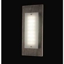 Wandlampe LED Wandleuchte groß eckig Antik silber Wohnzimmer Küche Flur warmweiß