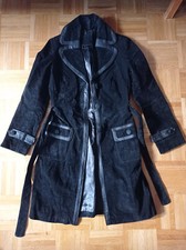 Ledermantel Wildleder schwarz Orsay Gr. S