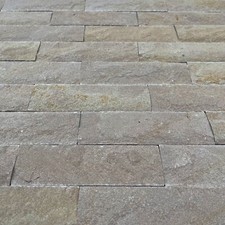 15m2 Naturstein Wandsteine Klinker beige gelb Riemchen Wandverblender