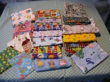 Konvolut  Stoffe Baumwolle Kindermotive  Nähen Große Stücke u. Reste ca  2000g