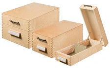 HAN Holz-Karteikasten für 1.500 Karten, A7 quer