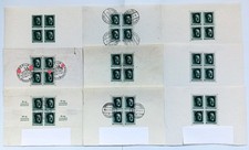 Dt. Reich 1937, 9 Lot mit Blocks, alles 2. Wahl