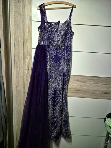 Damen abendkleid lang lila - abendkleid,