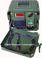 RDC3A Dosimeter-Auswertegerät, Strahlenmessgerät mit 4x Strahlendosimeter RDC3D