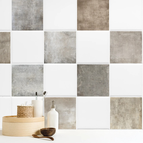 Fliesenaufkleber beton optik - fliesenaufkleber,