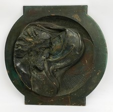 Relief Bronze Maria Jesus Grabrelief Grabschmuck Bronzerelief Trauer Religion