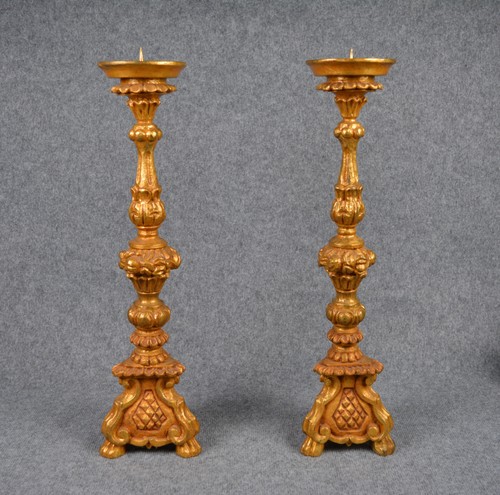 Paar barock altarleuchter - barock,