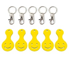 5 x Einkaufswagenchip Gesicht