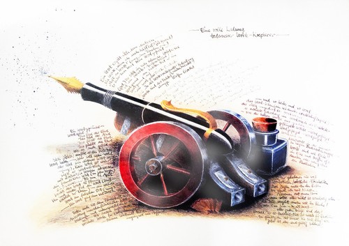 Kunstdruck manuskript pop art - ,