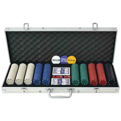 Poker set mit 500 chips - set,